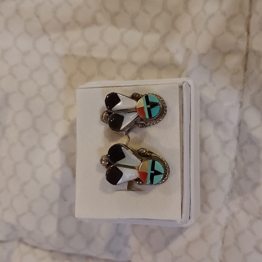 Enameled 925 Earrings Indian
